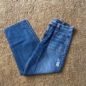 Women’s American Eagle Baggy Straight Jeans Size 14 Long